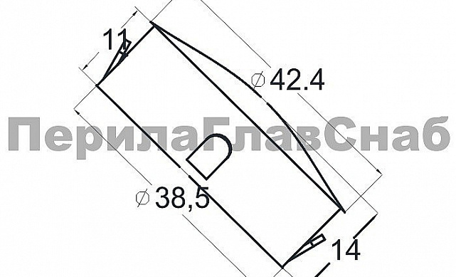 Заглушка штампованная под трубу Ø42.4 мм (AISI 316) полированная k348-2 2 Заглушка штампованная под трубу Ø42.4 мм (AISI 316) полированная k348-2 2