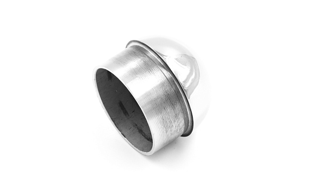 Заглушка литая сферическая на трубу Ø42.4х1.5 мм (AISI 304) полированная k272  3 Заглушка литая сферическая на трубу Ø42.4х1.5 мм (AISI 304) полированная k272  3