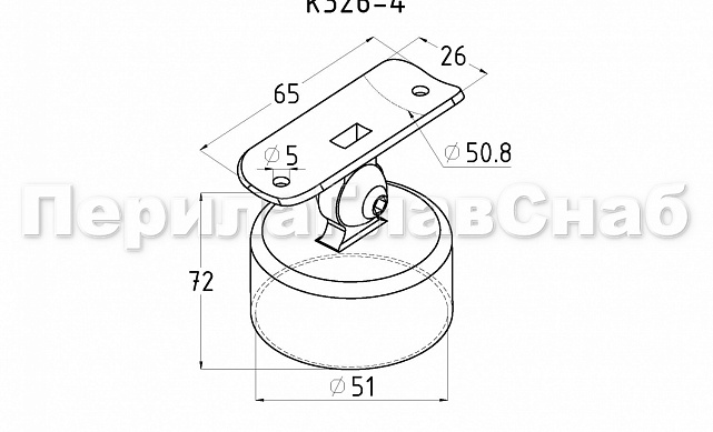 Наконечник шарнирный на стойку Ø50.8 мм, под поручень Ø50.8 мм, наружный, литой, полированный, нержавеющий (AISI 304) k326-4 3 Наконечник шарнирный на стойку Ø50.8 мм, под поручень Ø50.8 мм, наружный, литой, полированный, нержавеющий (AISI 304) k326-4 3