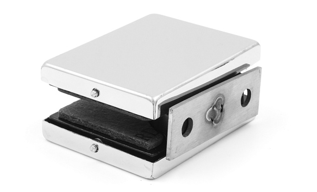 Коннектор стена-стекло с монтажной пластиной, полированный, вырез 09 t192 PSS 7 Коннектор стена-стекло с монтажной пластиной, полированный, вырез 09 t192 PSS 7