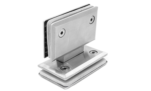 Петля для душевой кабины стекло-стекло 180° 90х55 мм, шлифованная  t303 SSS 7 Петля для душевой кабины стекло-стекло 180° 90х55 мм, шлифованная  t303 SSS 7