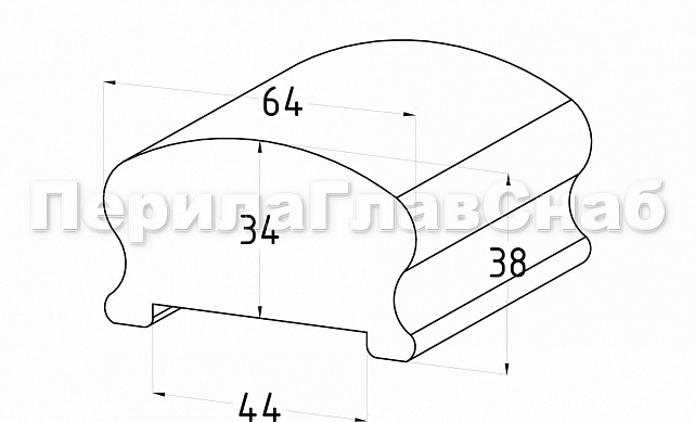 Пластиковый поручень фигурный текстурный, цвет беленый дуб, длина 4м k899-3  2 Пластиковый поручень фигурный текстурный, цвет беленый дуб, длина 4м k899-3  2
