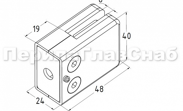 Стеклодержатель штампованный квадратный на плоскость для стекла 8 мм (4+4 мм), полированный, под золото (AISI 304) Фk352-88 3 Стеклодержатель штампованный квадратный на плоскость для стекла 8 мм (4+4 мм), полированный, под золото (AISI 304) Фk352-88 3