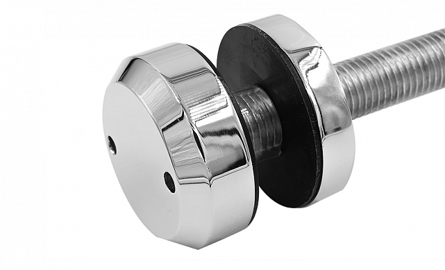 Комплект торцевого крепления несущего стекла, укороченный, шпилька оцинкованная, гайка-шайба Ø50х13х9мм с внутренней резьбой М16, шлифованный AISI 201 Фk277-3-2 5 Комплект торцевого крепления несущего стекла, укороченный, шпилька оцинкованная, гайка-шайба Ø50х13х9мм с внутренней резьбой М16, шлифованный AISI 201 Фk277-3-2 5