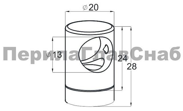 Ригеледержатель на плоскость, для ригеля Ø12.8 мм на плоскость, полированный, литой (AISI 304) k029-3 2