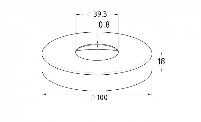 Низ стойки Ø38.1 мм, S=0.8 мм, 100х18 мм, полированный (AISI 316) k201-2 2 Низ стойки Ø38.1 мм, S=0.8 мм, 100х18 мм, полированный (AISI 316) k201-2 2
