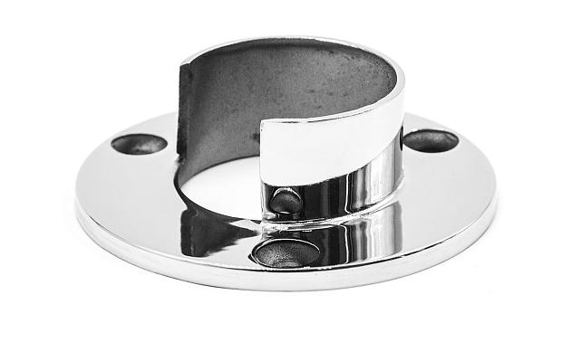 Фланец для трубы с пазом Ø42.4 мм, литой, полированный, (AISI 316) k231 3