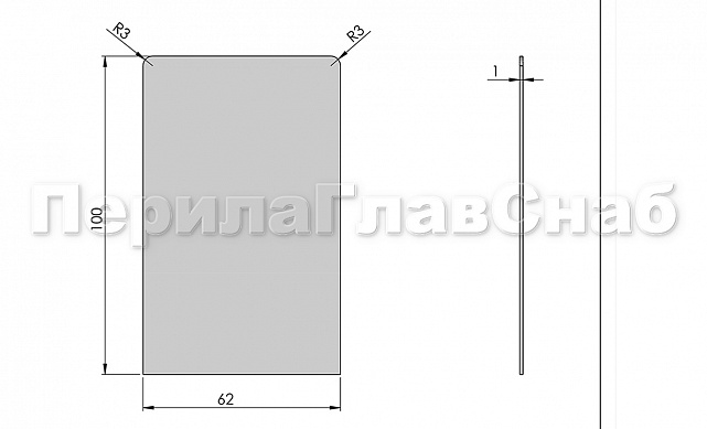 Заглушка торцевая 100х62 мм для профиля т100 т100-09 2 Заглушка торцевая 100х62 мм для профиля т100 т100-09 2