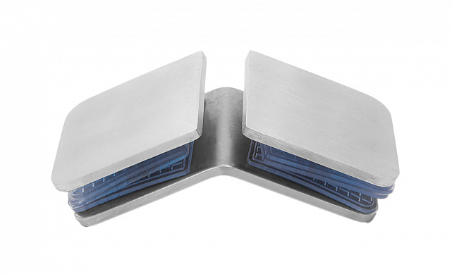 Коннектор для душевой кабины стекло-стекло 135° 45х45 мм шлифованный t726-2 SSS  6 Коннектор для душевой кабины стекло-стекло 135° 45х45 мм шлифованный t726-2 SSS  6