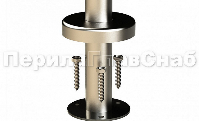 Готовая стойка Ø38,1 мм, с фланцем, высота 900 мм, полированная (AISI 304) k701 4 Готовая стойка Ø38,1 мм, с фланцем, высота 900 мм, полированная (AISI 304) k701 4