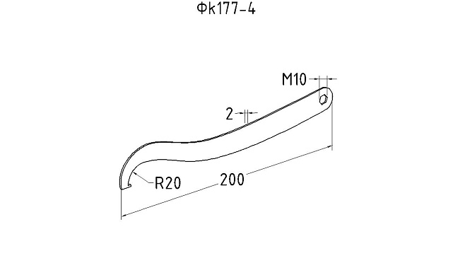 Ключ для затягивания точечного крепления( чермет) Фk177-4  3 Ключ для затягивания точечного крепления( чермет) Фk177-4  3
