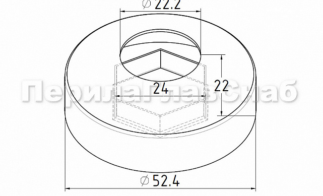 Крышка точечного держателя, отверстие 22 мм, полированная, (AISI 201) k055-4 3 Крышка точечного держателя, отверстие 22 мм, полированная, (AISI 201) k055-4 3