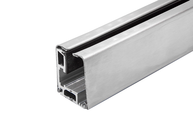 Профиль алюминиевый зажимной  для стекла 8-12мм, AISI 304 SSS, шлифованный, длина 3 метра т40-9 SSS 3 Профиль алюминиевый зажимной  для стекла 8-12мм, AISI 304 SSS, шлифованный, длина 3 метра т40-9 SSS 3