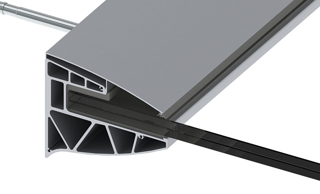 Профиль козырьковый алюминиевый анодированный k300-3  3