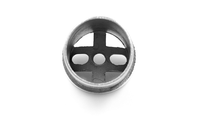 Наконечник седловина косая 30° на стойку Ø38.1 мм, под поручень Ø38.1 мм, литая, полированная, AISI 304, k045-2 4 Наконечник седловина косая 30° на стойку Ø38.1 мм, под поручень Ø38.1 мм, литая, полированная, AISI 304, k045-2 4