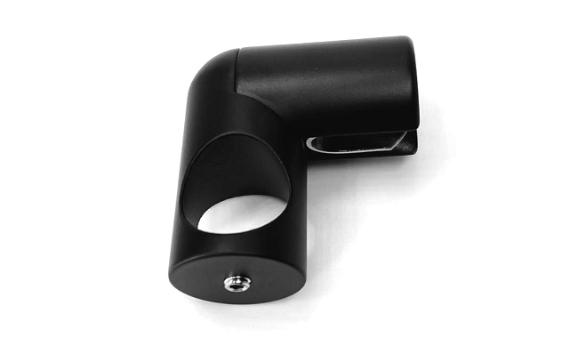 Держатель стекла сквозной боковой, для трубы 19 мм, черный, t912 Bl 6