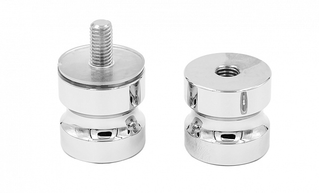 Ручка-кноб для двери 32х38 мм латунь-хром, полированная t692 PC 5 Ручка-кноб для двери 32х38 мм латунь-хром, полированная t692 PC 5