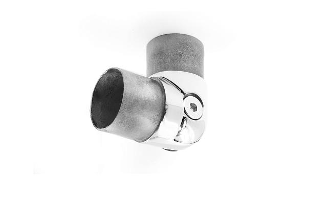 Поворот литой, шарнирный под Ø25.4 мм, полированный, AISI 304 k488 4