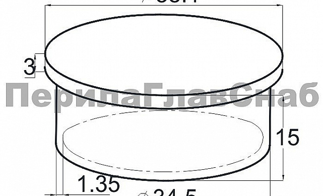 Заглушка на трубу Ø38.1 мм полированная литая (AISI 316) k093-4  2 Заглушка на трубу Ø38.1 мм полированная литая (AISI 316) k093-4  2