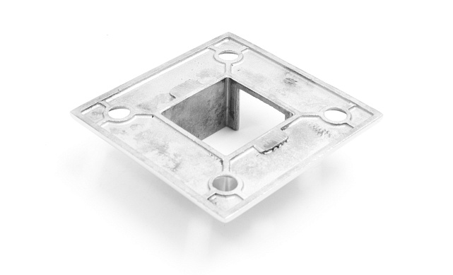 Фланец для трубы с пазом 40х40 мм, полированный, литой (AISI 304) k554 5 Фланец для трубы с пазом 40х40 мм, полированный, литой (AISI 304) k554 5