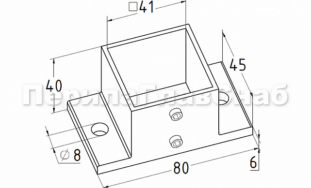 Фланец для трубы 40х40, укороченный, полированный, литой AISI 304 k553 2 Фланец для трубы 40х40, укороченный, полированный, литой AISI 304 k553 2