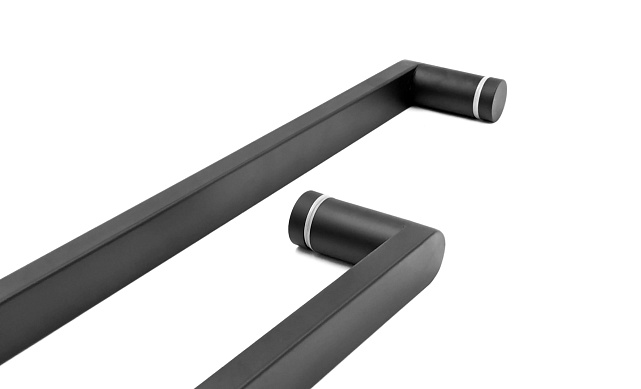 Ручка 225х425 круглая+квадратная труба AISI 304 черная t628 BL 3 Ручка 225х425 круглая+квадратная труба AISI 304 черная t628 BL 3