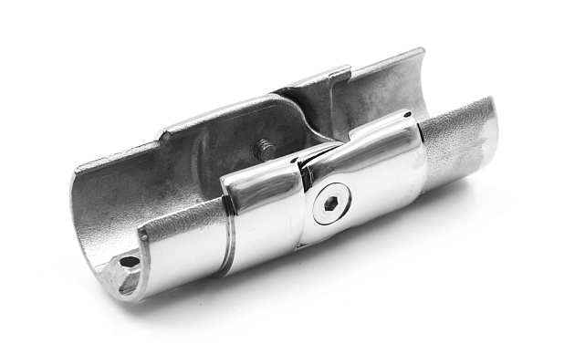 Соединитель поручня с пазом регулируемый, d=42,4 мм, полированный, AISI304 k195 6 Соединитель поручня с пазом регулируемый, d=42,4 мм, полированный, AISI304 k195 6