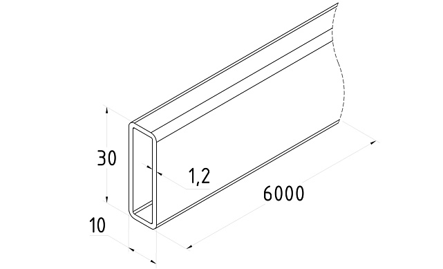 Труба нерж. AISI 304 полированная 30х10х1,2 6000мм k839-4 2 Труба нерж. AISI 304 полированная 30х10х1,2 6000мм k839-4 2