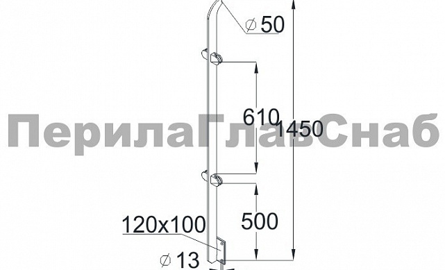 Стойка эксклюзивная с 4 зажимными стеклодержателями, крепление в торец, нерегулируемый ложемент (AISI 304) k761 2 Стойка эксклюзивная с 4 зажимными стеклодержателями, крепление в торец, нерегулируемый ложемент (AISI 304) k761 2