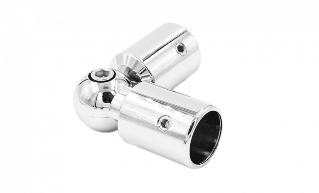 Соединитель трубы 19 мм, шарнирный, нержавеющая сталь AISI 304, полированная t915 PSS 7 Соединитель трубы 19 мм, шарнирный, нержавеющая сталь AISI 304, полированная t915 PSS 7