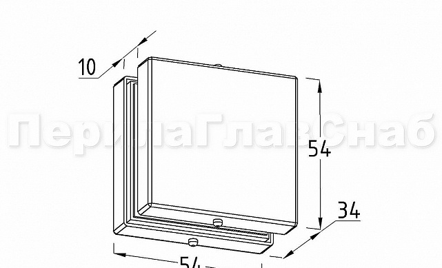 Коннектор стекло-стекло 53х53, полированный t122 PSS 3 Коннектор стекло-стекло 53х53, полированный t122 PSS 3