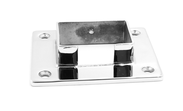 Фланец для трубы с пазом 40х60 мм, литой, полированный (AISI 304) k544 4 Фланец для трубы с пазом 40х60 мм, литой, полированный (AISI 304) k544 4