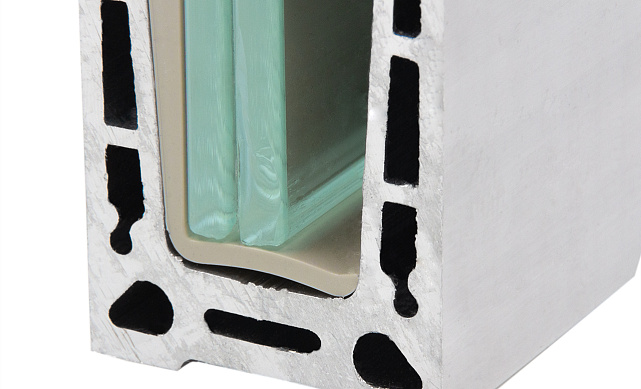 Комплект профиля зажимного для стекла 10 мм, с отверстиями, НЕАНОД, алюминий, k601-4-10 5 Комплект профиля зажимного для стекла 10 мм, с отверстиями, НЕАНОД, алюминий, k601-4-10 5