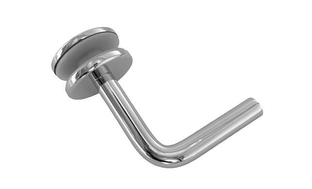 Держатель поручня к стеклу, вынос 60х70, Ø43х5 мм для стекла 10-12мм, (AISI 304) k008-5 4