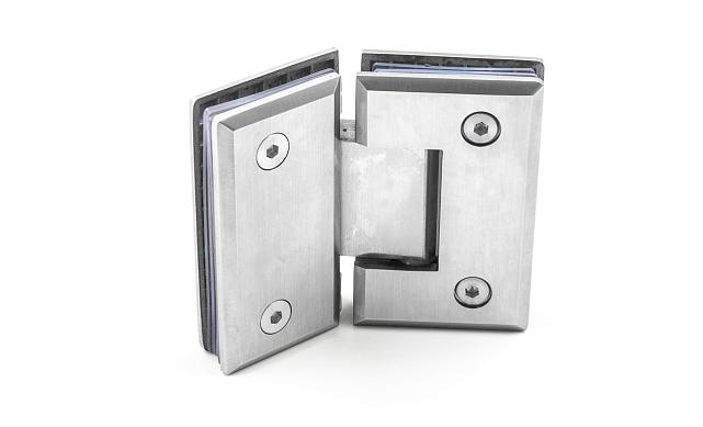 Петля для душевой стекло-стекло 90х55 мм, 135°, нержавеющая сталь AISI 304, шлифованная t302 SSS 7