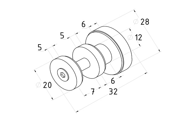 Крепление трека 30х10 к стеклу, AISI 304 черный t449 BL 2 Крепление трека 30х10 к стеклу, AISI 304 черный t449 BL 2