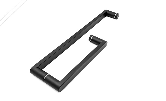 Ручка 225х425 круглая+квадратная труба AISI 304 черная t628 BL 5 Ручка 225х425 круглая+квадратная труба AISI 304 черная t628 BL 5