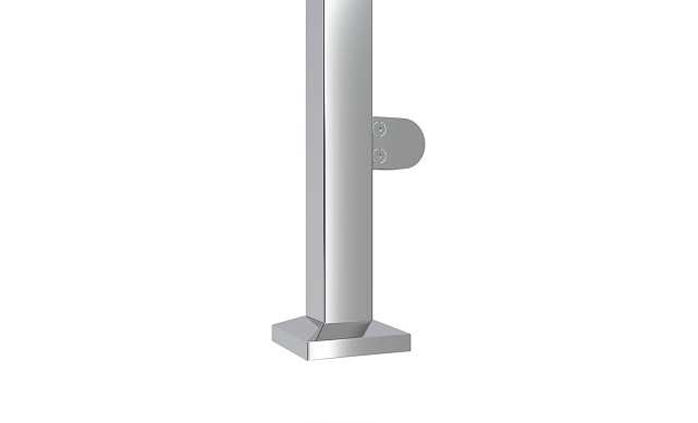 Стойка квадратная 40х40: 2 литых зажимн. стеклодержателя, шлифованная, высота 950 мм AISI 304 k745-2-R/L 3 Стойка квадратная 40х40: 2 литых зажимн. стеклодержателя, шлифованная, высота 950 мм AISI 304 k745-2-R/L 3