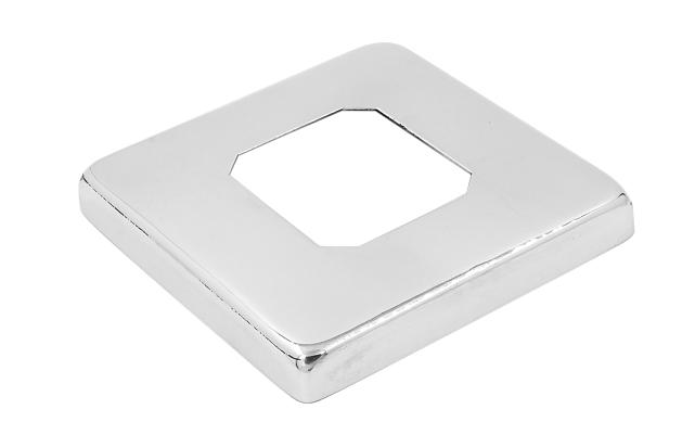 Стеклодержатель напольный 45х50х160 мм, для стекла 10-12 мм, литой, плоский, без сверления, нержавеющая сталь AISI 304, полированная k275-5 5