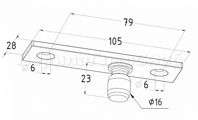Ось верхняя, полированная t133 PSS 2 Ось верхняя, полированная t133 PSS 2