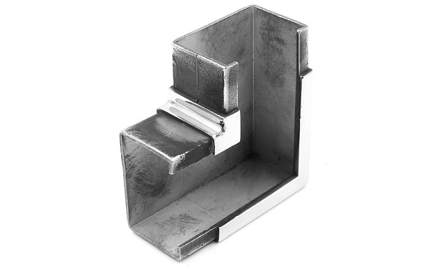 Отвод для поручня с пазом 40х60 мм, полированный (AISI 304) k542 6 Отвод для поручня с пазом 40х60 мм, полированный (AISI 304) k542 6