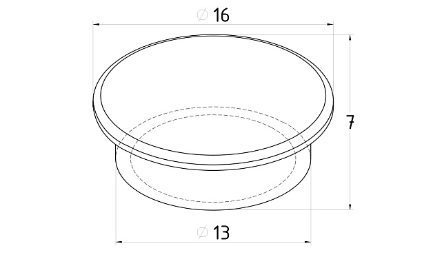 Заглушка фигурная штампованная 16x1.0x0.4, AISI 304 k200-4 2 Заглушка фигурная штампованная 16x1.0x0.4, AISI 304 k200-4 2