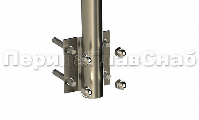 Готовая стойка Ø38,1 мм, с боковым крепежом и наконечником, высота 1150 мм, полированная (AISI 304) k704 6 Готовая стойка Ø38,1 мм, с боковым крепежом и наконечником, высота 1150 мм, полированная (AISI 304) k704 6