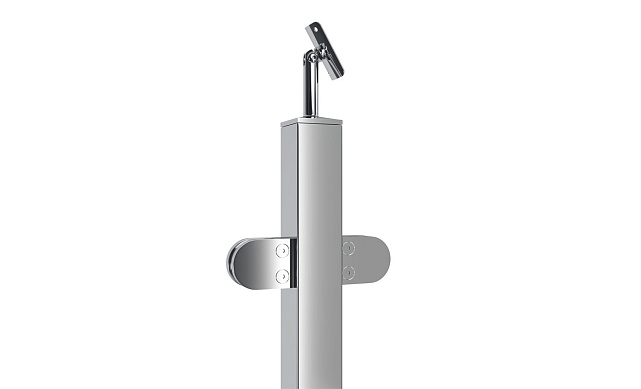 Стойка квадратная 40х40: 4 литых стеклодержателя, шлифованная, высота 950 мм AISI 304 k746-7 3 Стойка квадратная 40х40: 4 литых стеклодержателя, шлифованная, высота 950 мм AISI 304 k746-7 3