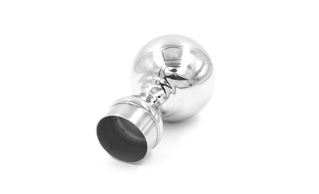 Наконечник шар на стойку Ø50.8 мм, литой, полированный, AISI 304, k075 4 Наконечник шар на стойку Ø50.8 мм, литой, полированный, AISI 304, k075 4