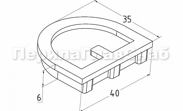 Комплект резинок под стекло 8 мм (4+4 мм), для стеклодержателей k038, k039, k218 3