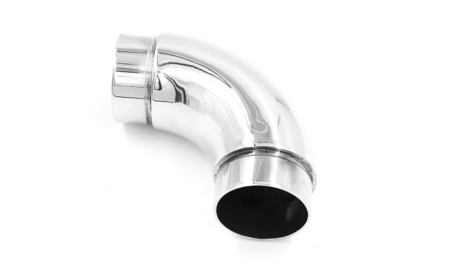 Отвод поручня под Ø38.1х110х1.5 мм, 90°, литой, полированный 600 Grit, с двумя установочными кольцами, (AISI 316) k059-4 5 Отвод поручня под Ø38.1х110х1.5 мм, 90°, литой, полированный 600 Grit, с двумя установочными кольцами, (AISI 316) k059-4 5