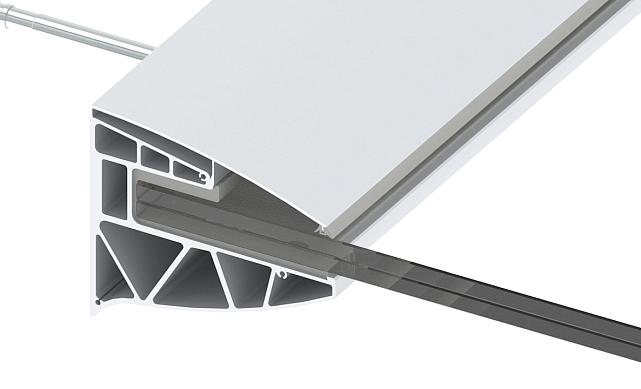 Профиль козырьковый алюминиевый анодированный k300-3  5