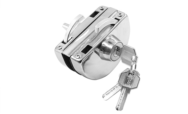 Замок для стеклянной двери с ответной частью на стекло, без вырезов в стекле полированный t109 PSS 5 Замок для стеклянной двери с ответной частью на стекло, без вырезов в стекле полированный t109 PSS 5