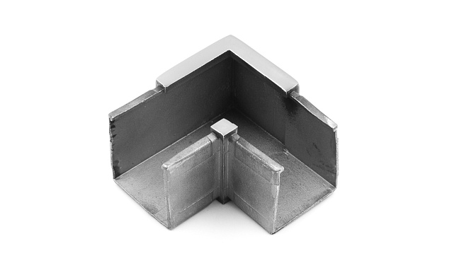 Отвод для поручня с пазом 40х40 мм, полированный, (AISI 304) k546 6 Отвод для поручня с пазом 40х40 мм, полированный, (AISI 304) k546 6